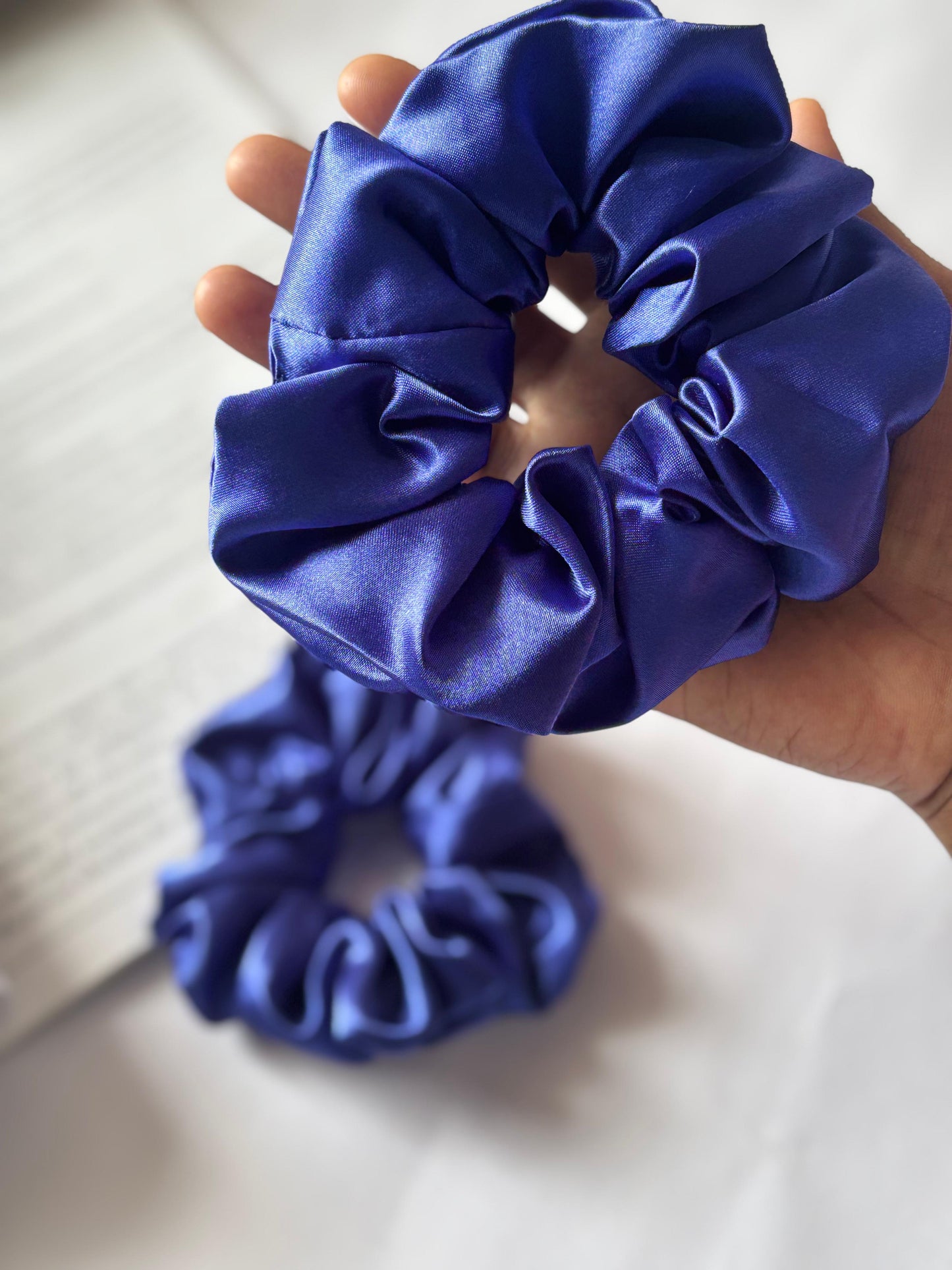 Soft Satin Scrunchies – Purple