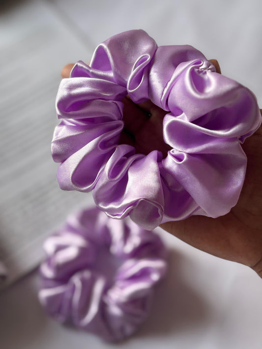 Soft Satin Scrunchies – Lavender