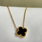 Midnight Clover Pendant Necklace