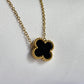 Midnight Clover Pendant Necklace