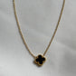 Midnight Clover Pendant Necklace