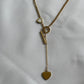 Golden Love Lariat Necklace
