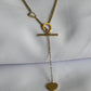 Golden Love Lariat Necklace