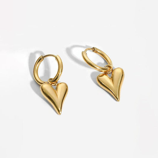 Bold Love Drop Hoops – Waterproof & Anti-Tarnish