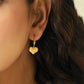 Golden Heart Drop Earrings – Waterproof & Anti-Tarnish