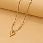 Golden Embrace Heart Pendant Necklace