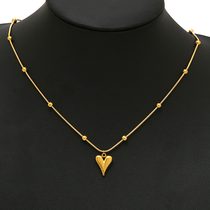 Golden Embrace Heart Pendant Necklace