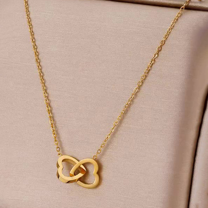 Eternal Bond Twin Heart Necklace