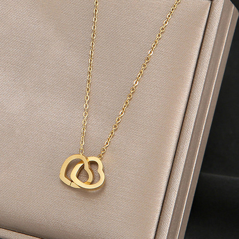 Eternal Bond Twin Heart Necklace