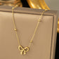 Golden Grace Bow Necklace
