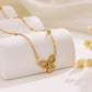 Golden Grace Bow Necklace