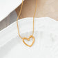 Golden Embrace Open Heart Necklace