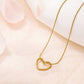 Golden Embrace Open Heart Necklace