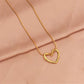Golden Embrace Open Heart Necklace