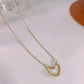 Golden Embrace Open Heart Necklace