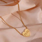 Golden Wishes 11:11 Heart Necklace