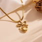 Sweet Charm Bow & Heart Necklace