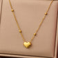 Golden Charm Heart Bead Necklace