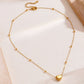 Golden Charm Heart Bead Necklace
