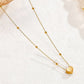 Golden Charm Heart Bead Necklace