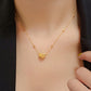 Golden Charm Heart Bead Necklace