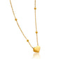 Golden Charm Heart Bead Necklace