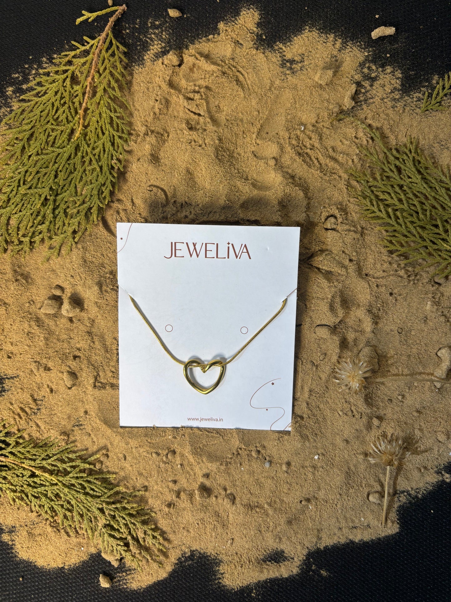 Golden Embrace Open Heart Necklace