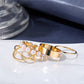 LustreStack Gold & Pearl Ring Set