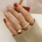 LustreStack Gold & Pearl Ring Set