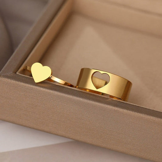 Heartspark Duo Ring Set