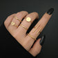 SleekMuse Minimalist Gold Ring Set