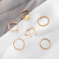 SleekMuse Minimalist Gold Ring Set