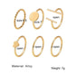 SleekMuse Minimalist Gold Ring Set