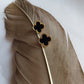 Noir Clover Studs