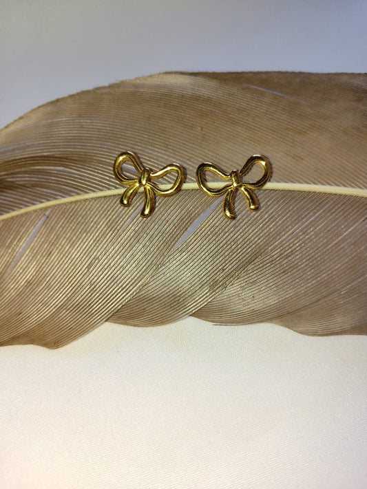 Golden Bow Whisper Studs