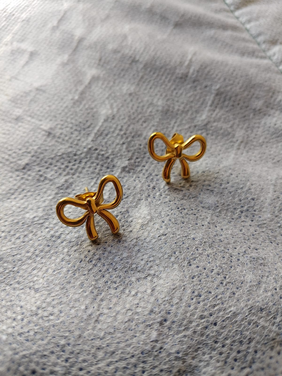 Golden Bow Whisper Studs