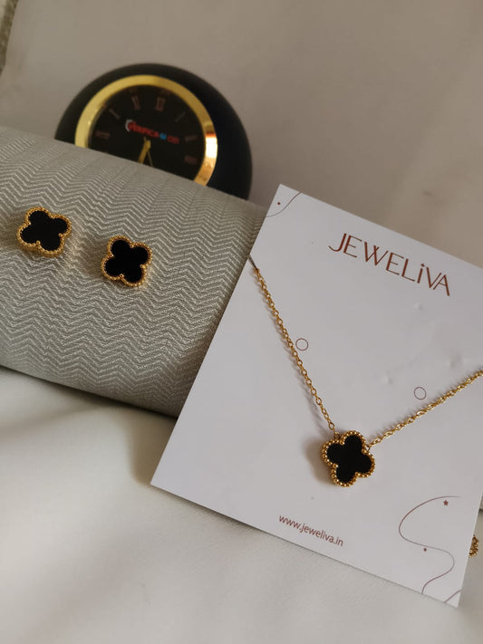 Noir Bloom Set – Waterproof & Anti-Tarnish