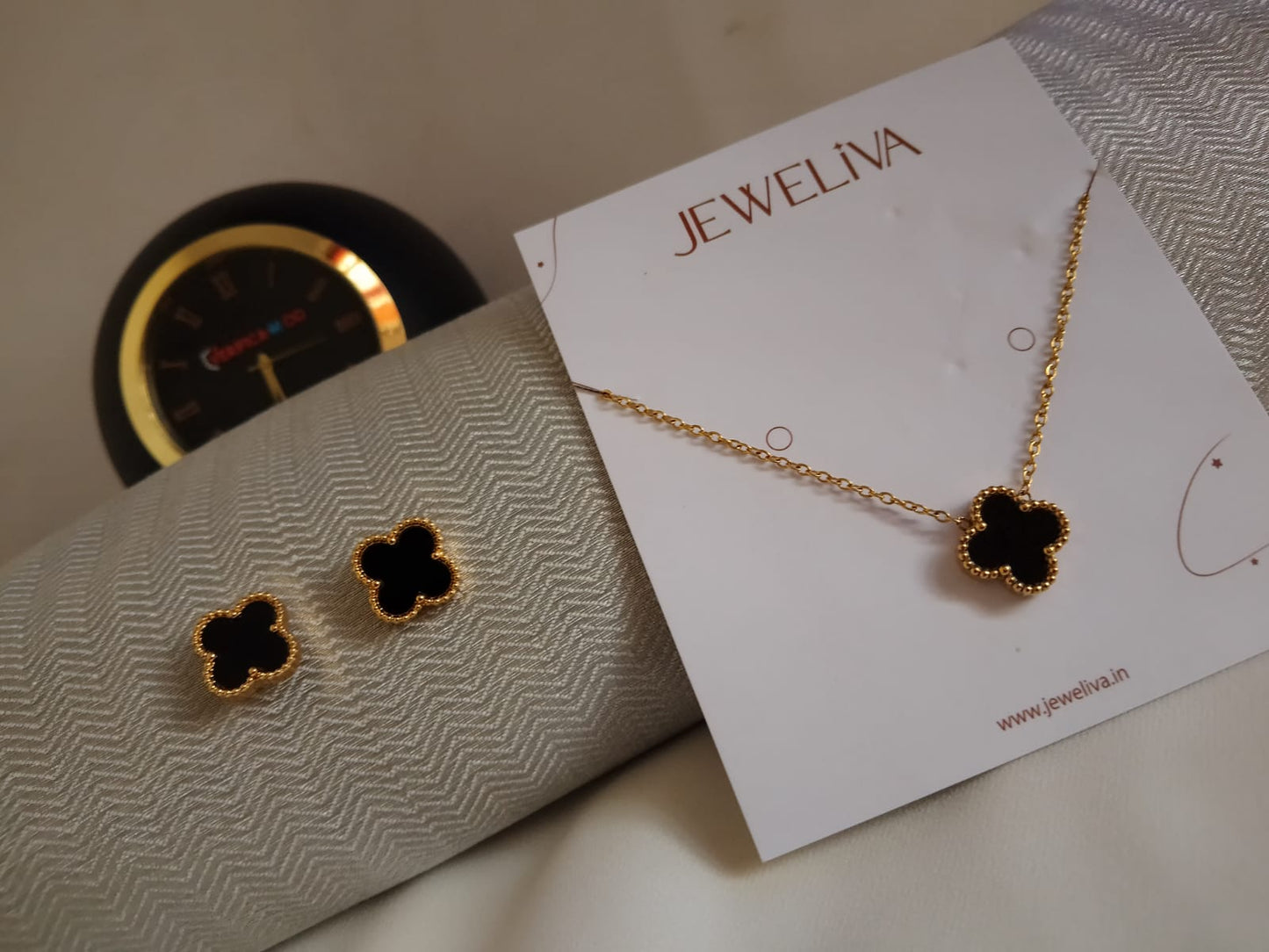 Noir Bloom Set – Waterproof & Anti-Tarnish