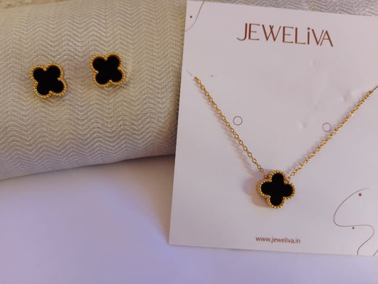 Noir Bloom Set – Waterproof & Anti-Tarnish