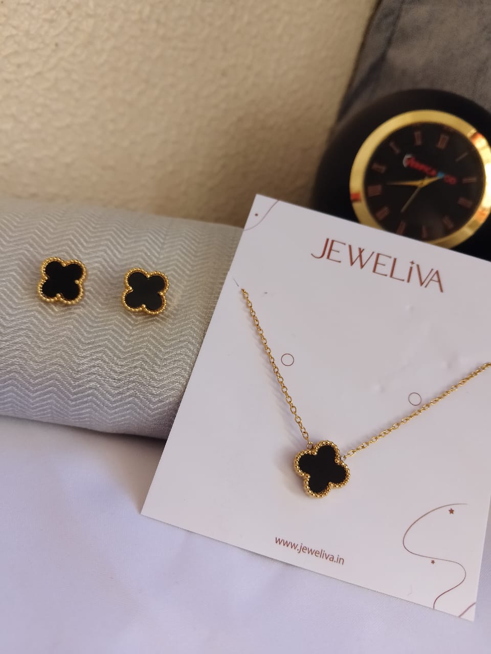 Noir Bloom Set – Waterproof & Anti-Tarnish