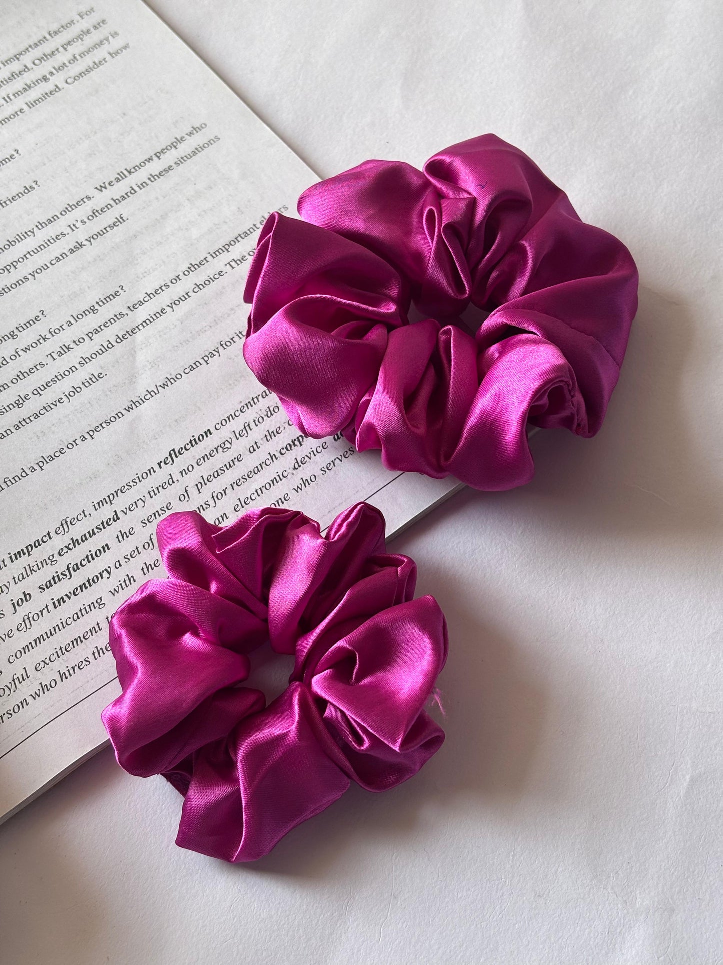 Soft Satin Scrunchies – Pink