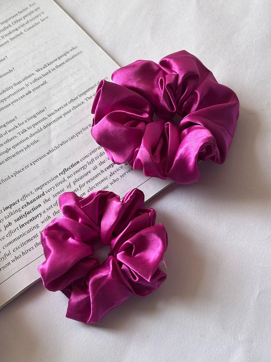 Soft Satin Scrunchies – Pink