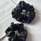 Soft Satin Scrunchies – Black