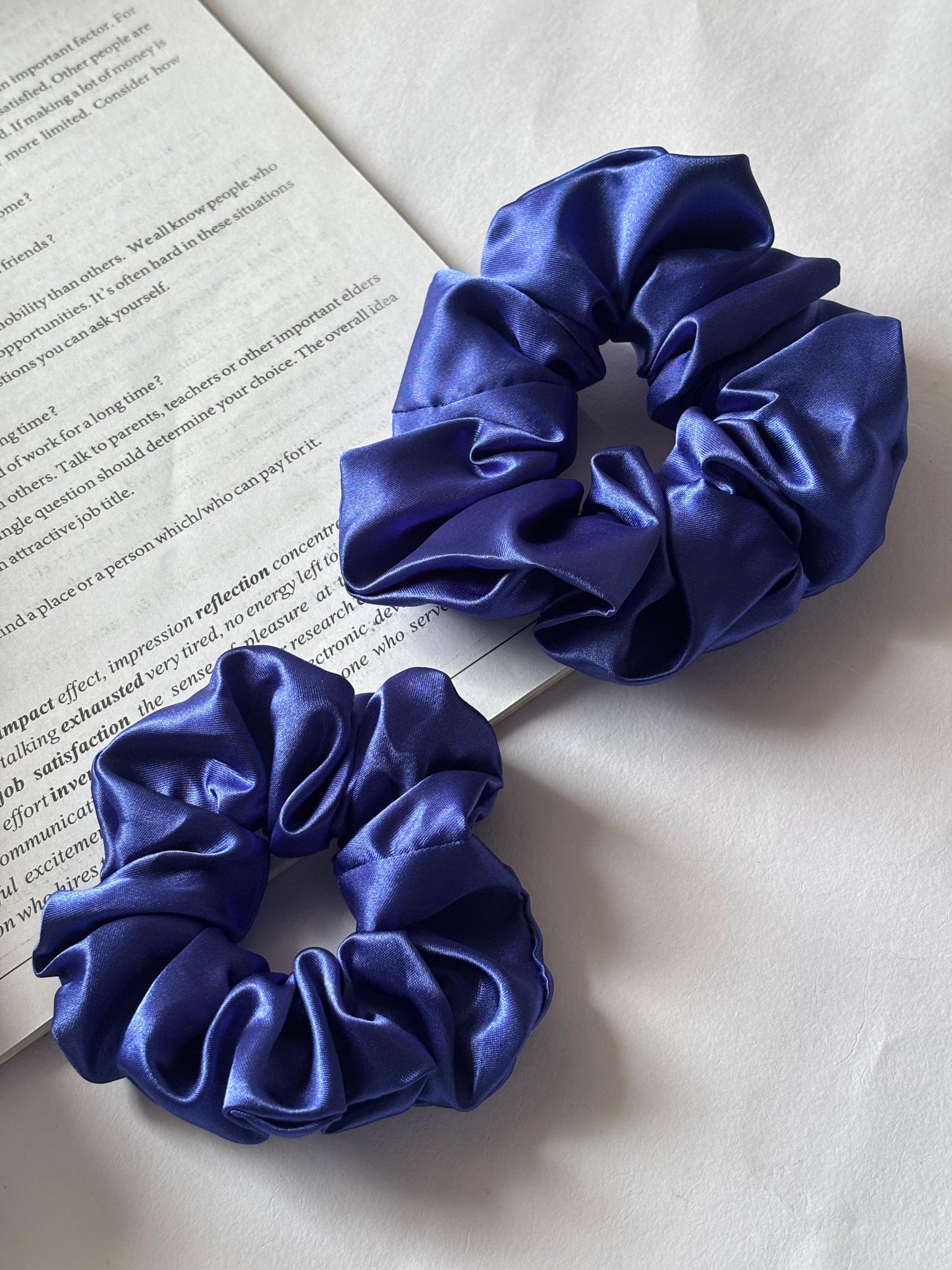 Soft Satin Scrunchies – Purple