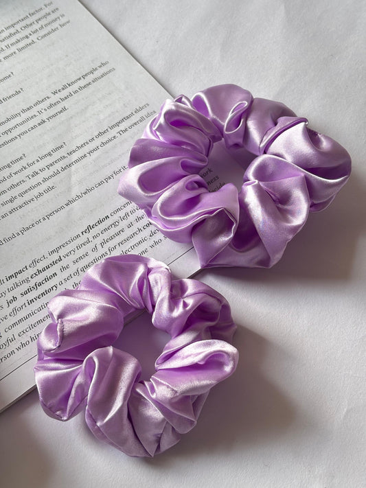 Soft Satin Scrunchies – Lavender