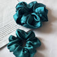 Soft Satin Scrunchies – Teal
