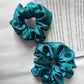 Soft Satin Scrunchies – Teal