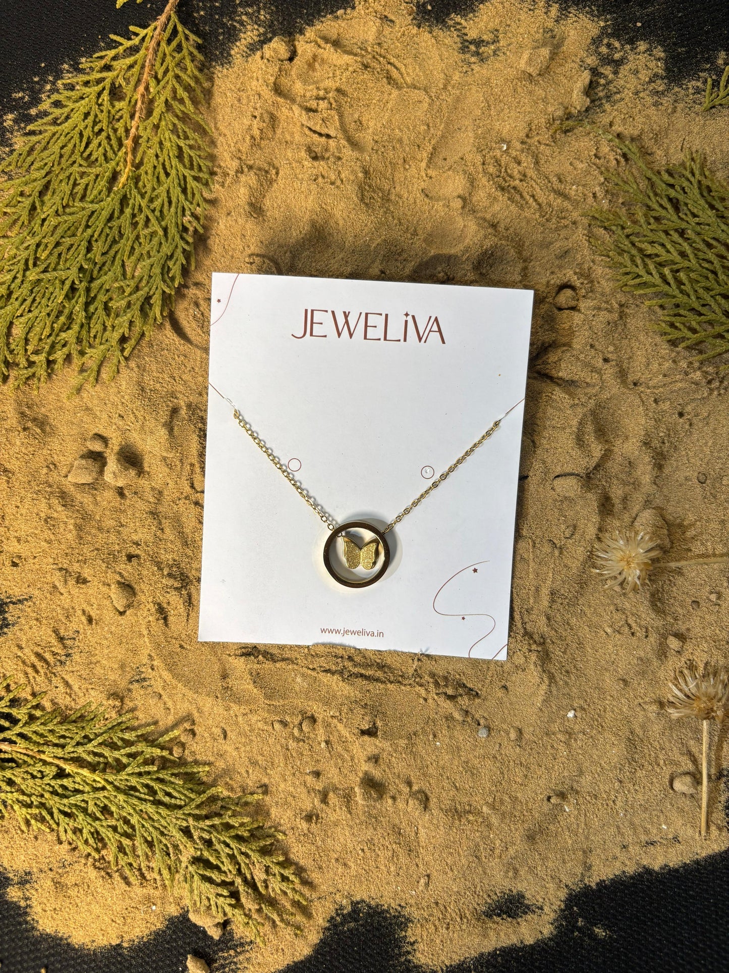 Ethereal Butterfly Circle Necklace